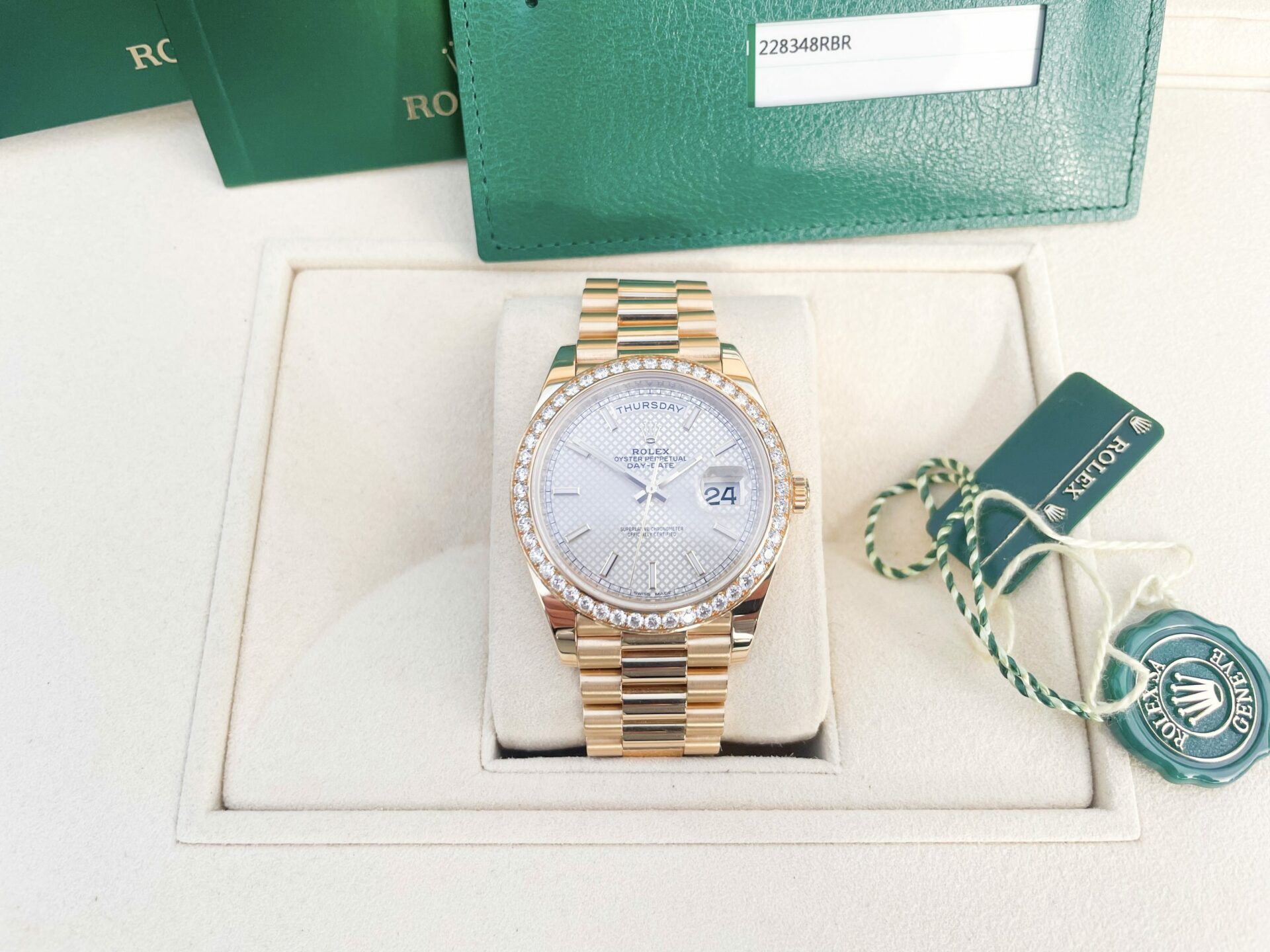 2018 Rolex Day-Date 40mm Factory Diamond Bezel - Image 2