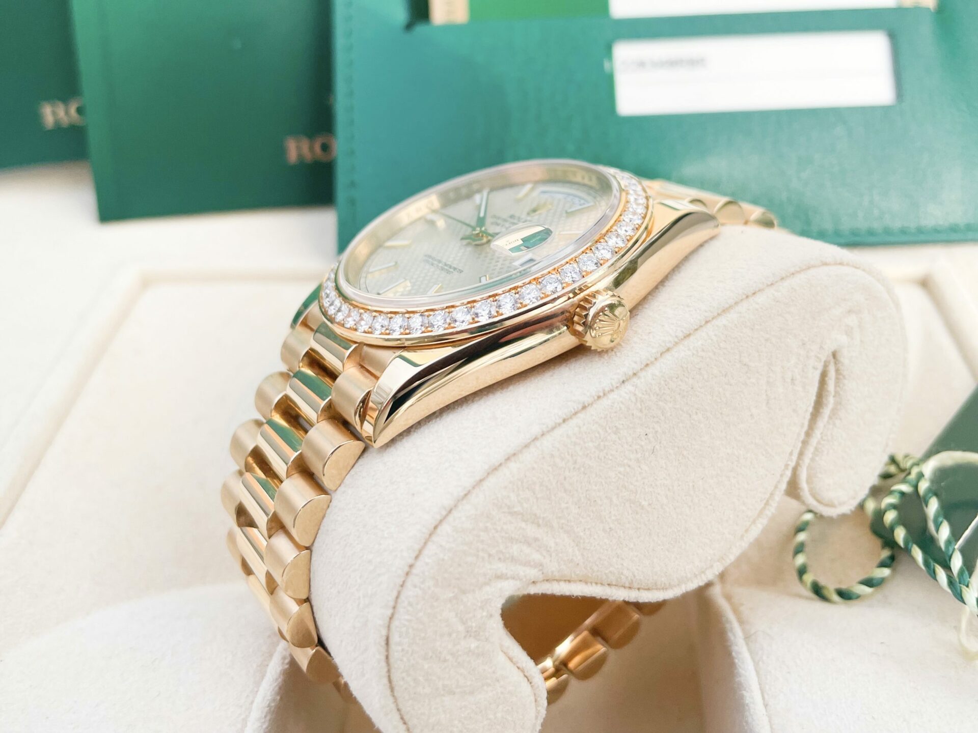 2018 Rolex Day-Date 40mm Factory Diamond Bezel - Image 5